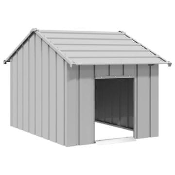 Vidaxl Pseći boks s krovom 83x130x85 cm Pocinčani čelik