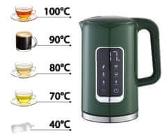 Platinet PEKR723 kuhalo za vodu, 1,7 l, Keep Warm, zeleni + šalica
