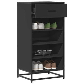 Vidaxl Stalak za cipele Crni 48x38x97,5 cm Materijal na bazi drveta