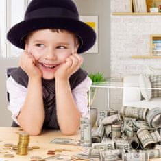 Netscroll Motivacijska kasica za novac, štedna kutija, akrilna prozirna kutija, piši-briši dizajn, za štednju do 10.000 €, s utorom za kovanice i novčanice, MoneyBox