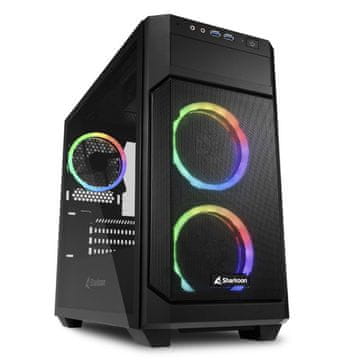 Sharkoon V1000 mATX RGB prozor gaming crno kućište