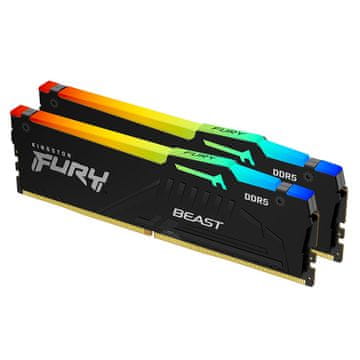 Kingston Fury Beast 64GB (2x32GB) 6000MT/s DDR5 CL38 EXPO KF560C36BBEAK2-64 RGB RAM
