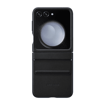 Samsung Original Eco - Lether Cover usnjen ovitek EF-VF731PBE za Galaxy Z Flip 5 - štiti zadnji deo - crna