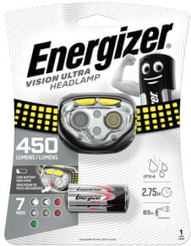 Energizer Naglavna svjetiljka Vision Ultra, 3AAA, 450 lm