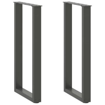 Vidaxl Noge za klub stolić, 2 kom, antracit, 38 x (72-73) cm, čelik