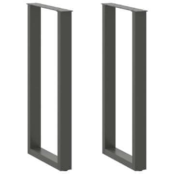 Vidaxl Noge za klub stolić 2 kom antracit 40 x (100-101) cm čelik