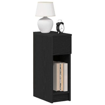 Vidaxl Noćni ormarić s ladicom crni 20x36x60 cm