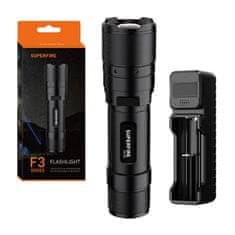 Superfire F3-L2 LED baterijska svjetiljka 1000lm, crno