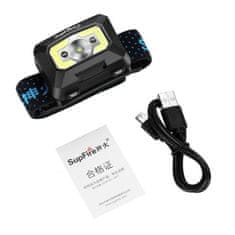 Superfire X30 LED prednja svjetiljka s beskontaktnim prekidačem 500lm, crno