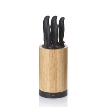 Kela Set noževa u stalku Acida bambus crna 24,5 cm 13,0 cm