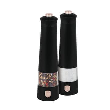 Berlingerhaus Set električnih mlinova za papar i sol, 2 komada, Black Rose Collection