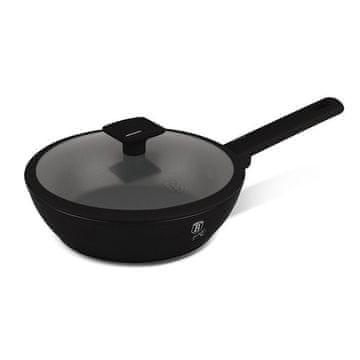Berlingerhaus Duboka tava s titanskim premazom i poklopcem, 24 cm, Mat crna kolekcija