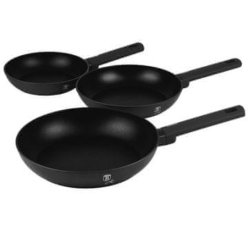 Berlingerhaus Set od 3 tave s titanskim premazom, kolekcija Mat crna