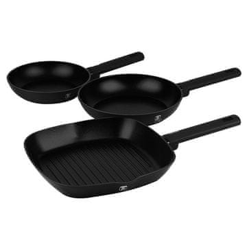 Berlingerhaus Set od 3 tave s titanskim premazom, kolekcija Matte Black Steak