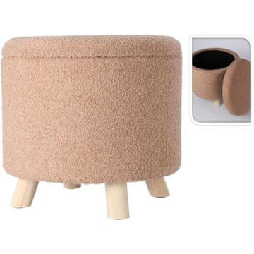 HOMESTYLING TEDDY 40 cm bež poslužni stolić za pohranu