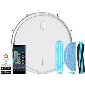 Salente robotski usisavač 3u1 s Wi-Fi aplikacijom, mokrim brisanjem i UVC sterilizacijom