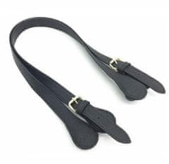 CoZy Ručka od PU kože Buckle za torbu Jelly bag - Crna
