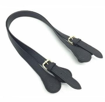 CoZy Ručka od PU kože Buckle za torbu Jelly bag - Crna
