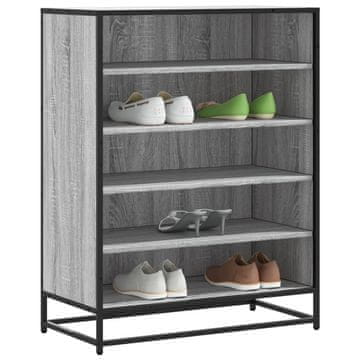 Vidaxl Ormarić za cipele, sivi hrast sonoma, 75x38x97,5 cm