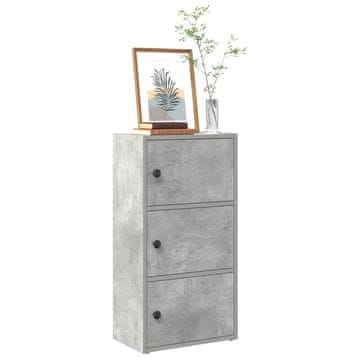 Vidaxl Polica za knjige betonsko-sive boje 40x24x77 cm
