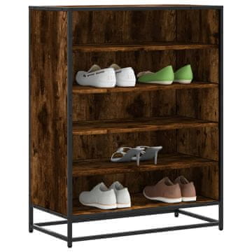Vidaxl Ormarić za cipele dimljeni hrast 75x38x97,5 cm
