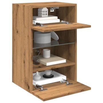 Vidaxl Zidni TV ormarići s LED svjetlima 2 kom. Artisan hrast