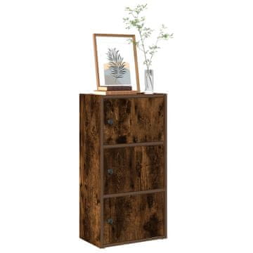 Vidaxl Biblioteka dimljena hrastovina 40x24x77 cm