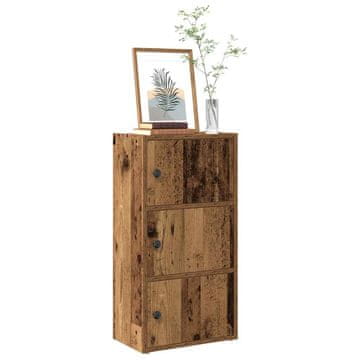 Vidaxl Polica za knjige, antikno drvo, 40x24x77 cm
