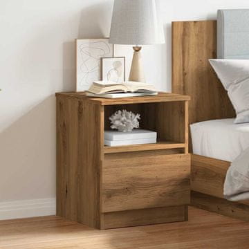 Vidaxl Noćni ormarić Artisan hrast 40x40x50 cm Materijal na bazi drva