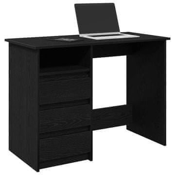 Vidaxl Radni stol, crni, 102 x 50 x 75 cm, materijal na bazi drva