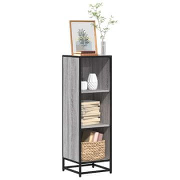 Vidaxl Polica za knjige, siva boja hrasta sonoma, 33,5 x 33 x 107,5 cm