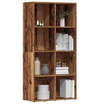 Vidaxl Polica za knjige, antikno drvo, 66x30x130 cm