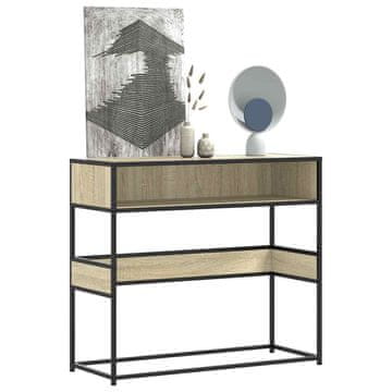 Vidaxl Konzolni stolić, hrast sonoma, 90x35x80 cm