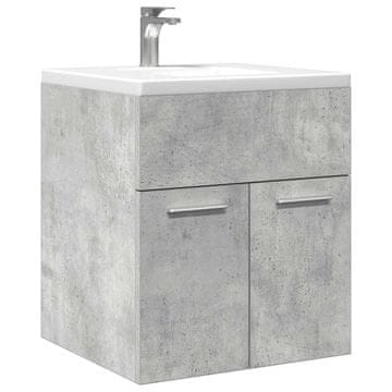 Vidaxl Ormarić za umivaonik betonsko-sivi 41x38,5x46 cm