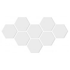 Gockowiak Dekorativno akrilno ogledalo Hex - srebrno