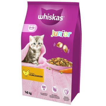 Whiskas WHISKAS Junior s piletinom - hrana za mačiće - 14kg
