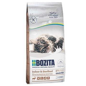 Bozita Bozita indoor & sterilised grain free reindeer - suha hrana za sterilizirane mačke - 10kg