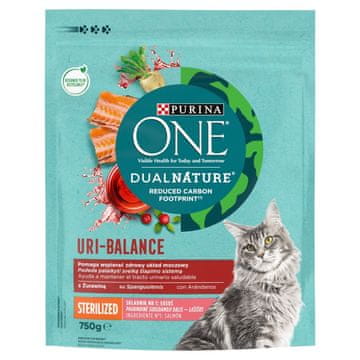 slomart Purina dual nature uri-balance brusnica sterilizirani losos - suha hrana za mačke - 750 g