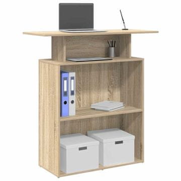 Vidaxl Recepcijski stol Sonoma hrast 100x40x104 cm Lijepljeno drvo