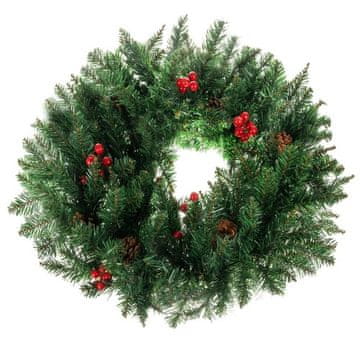 slomart RUHHY Božićni vijenac/dekoracija za vrata 60 cm, gust XXL