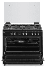 MPM Štednjak samostojeći -93-KGM-32, 90cm, 5x plin (WOK), 95L., 3.6KW, crni