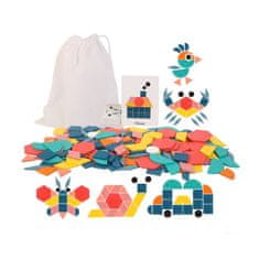 Aga Drvene puzzle geometrijski oblici 180 dijelova