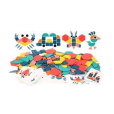 Aga Drvene puzzle geometrijski oblici 180 dijelova