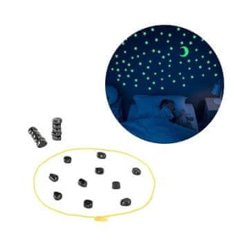 JOJOY® Magnetska društvena igra za djecu i obitelj – 20 metalnih magneta + 100 svjetlećih zvjezdica | MAGNIGHT