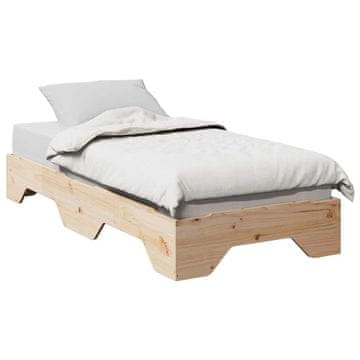 Vidaxl Sklopivi okvir kreveta bez madraca 75x190 cm Masivno drvo
