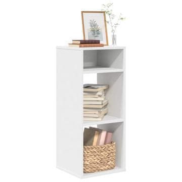 Vidaxl Polica za knjige, bijela, 34x31x80 cm, materijal na bazi drveta