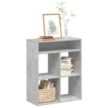 Vidaxl Polica, betonsko siva, 66x31x80 cm, materijal na bazi drva