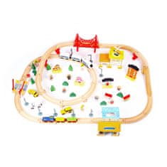 Aga4Kids Drvena željeznička pruga 108 dijelova na baterije