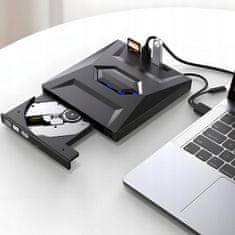 Dexxer 5v1 prijenosni CD i DVD 2MB USB 3.0 SD TF čitač