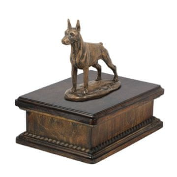Doberman, Dobermann I - urna za pseći pepeo, klasična urna sa statuom, elegantna urna sa psom marke